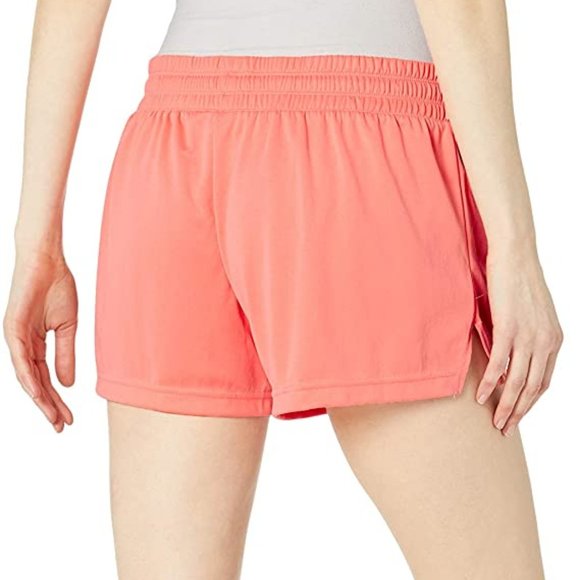 🆕Reebok Women's Training Essentials Workout Knit Poly Shorts,Twisted Coral, NWT - Picture 2 of 8